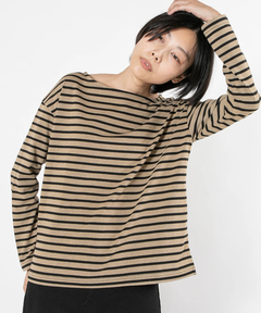 oblekt(オブレクト) |【高山都×oblekt】アップサイクル　ボートネックボーダーTEE
